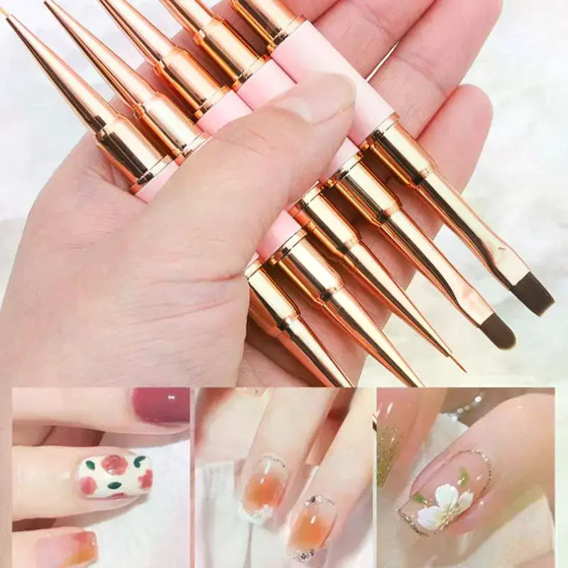 Dual-Ended Nail Art Liner Brush | UV Gel & Acrylic Tool Nail Art Brush QXL