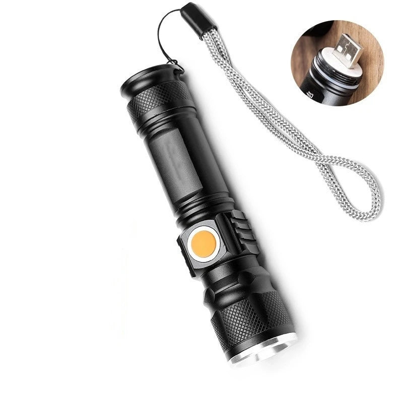 Aluminum Alloy LED Flashlight | USB Rechargeable 300 Lumen LED Flashlight QXL
