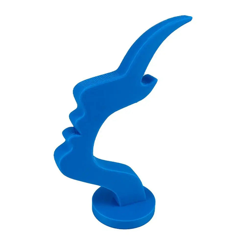 Minimalist Face Eyeglass Holder | Abstract Art Desk Organizer Eyeglass Holder Stand QXL Blue