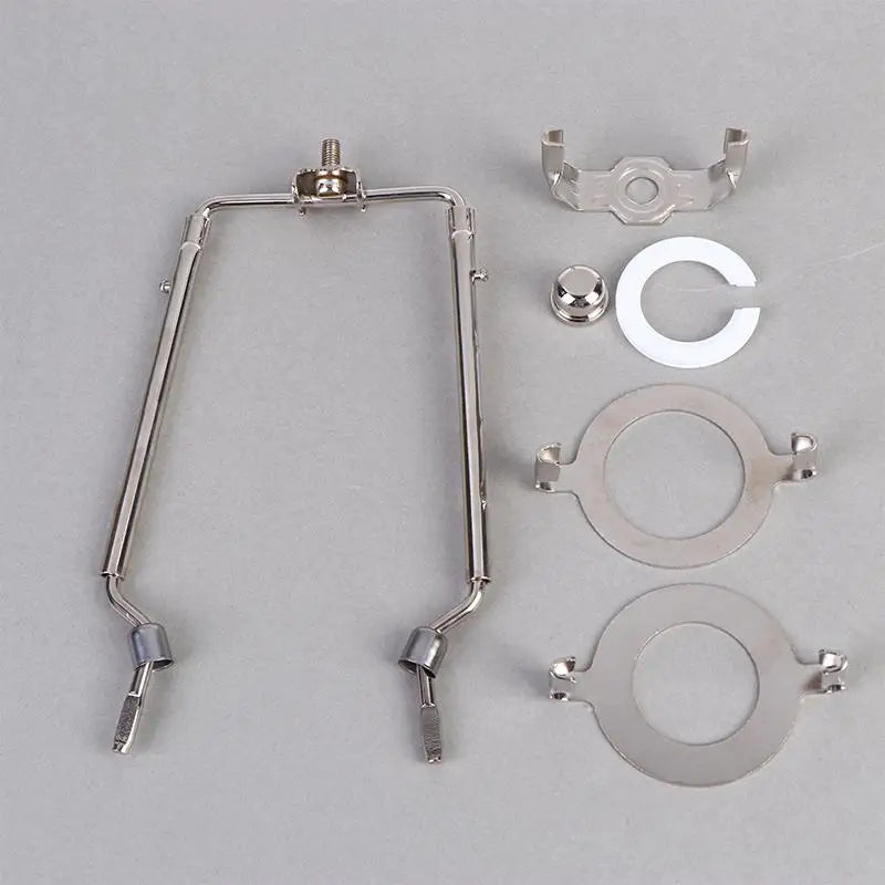 Adjustable Lamp Shade Harp Holder Kit | E26 E27 Spider Shade Lamp Shade Harp Kit QXL Silver