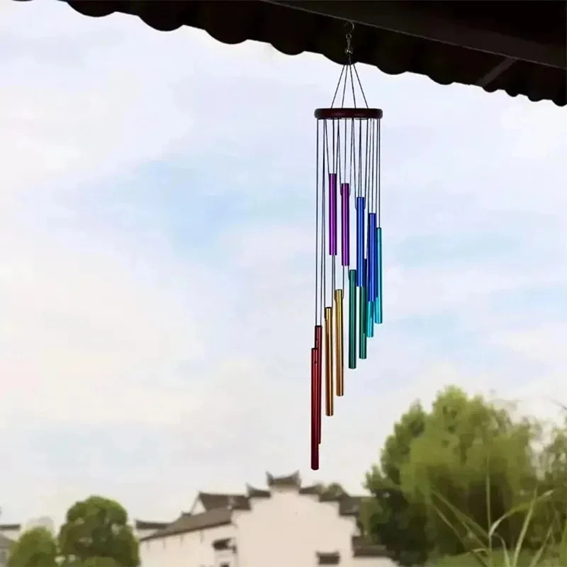12-Tube Aluminum Wind Chimes | Outdoor Garden & Home Decor Outdoor Wind Chimes QXL