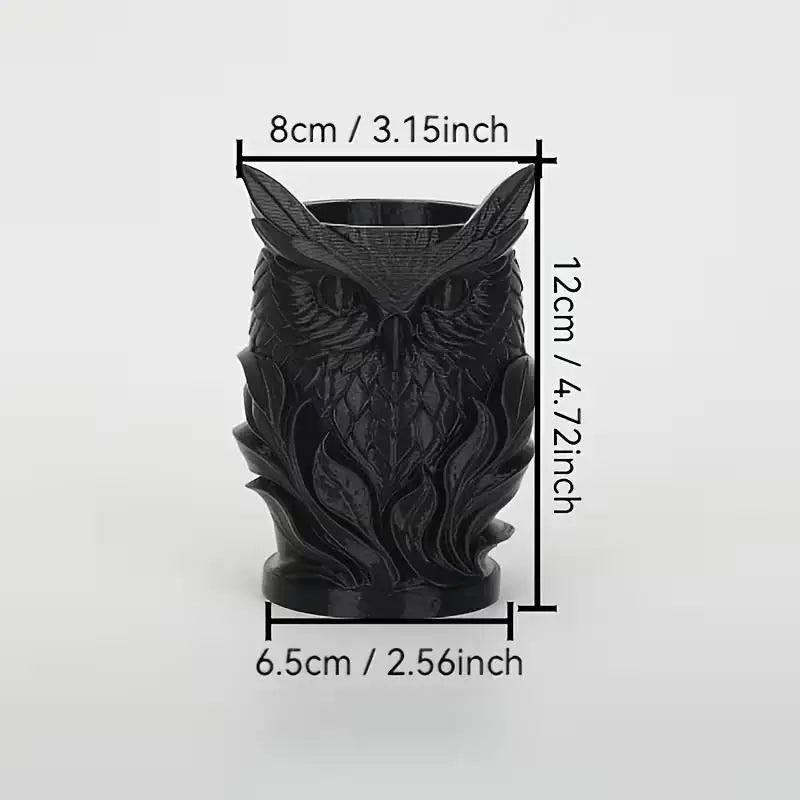 Nordic Owl Pen Holder Vase | Minimalist Desk Organizer Desk Organizer Vase QXL 1pcs black