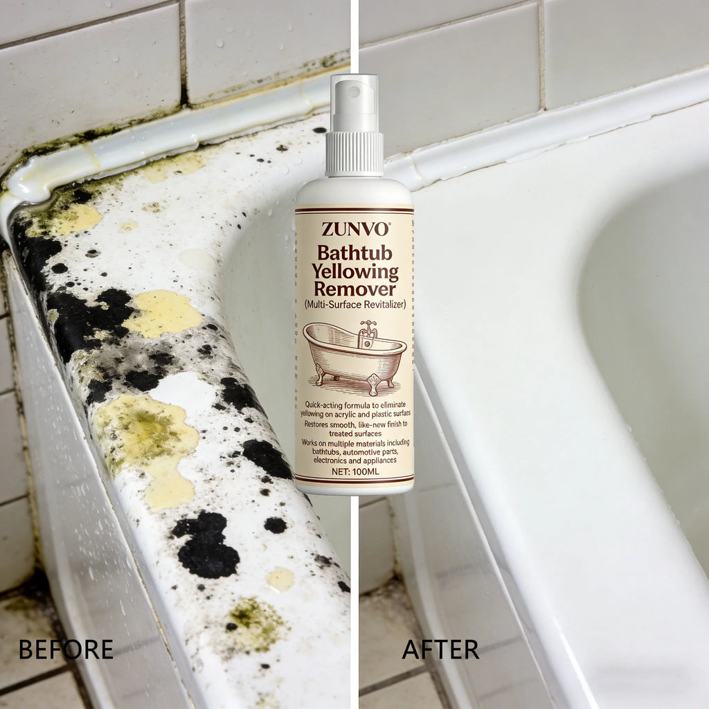 Bathtub Yellowing Remover Spray | Acrylic & Plastic Cleaner Bathroom Cleaning Spray QXL