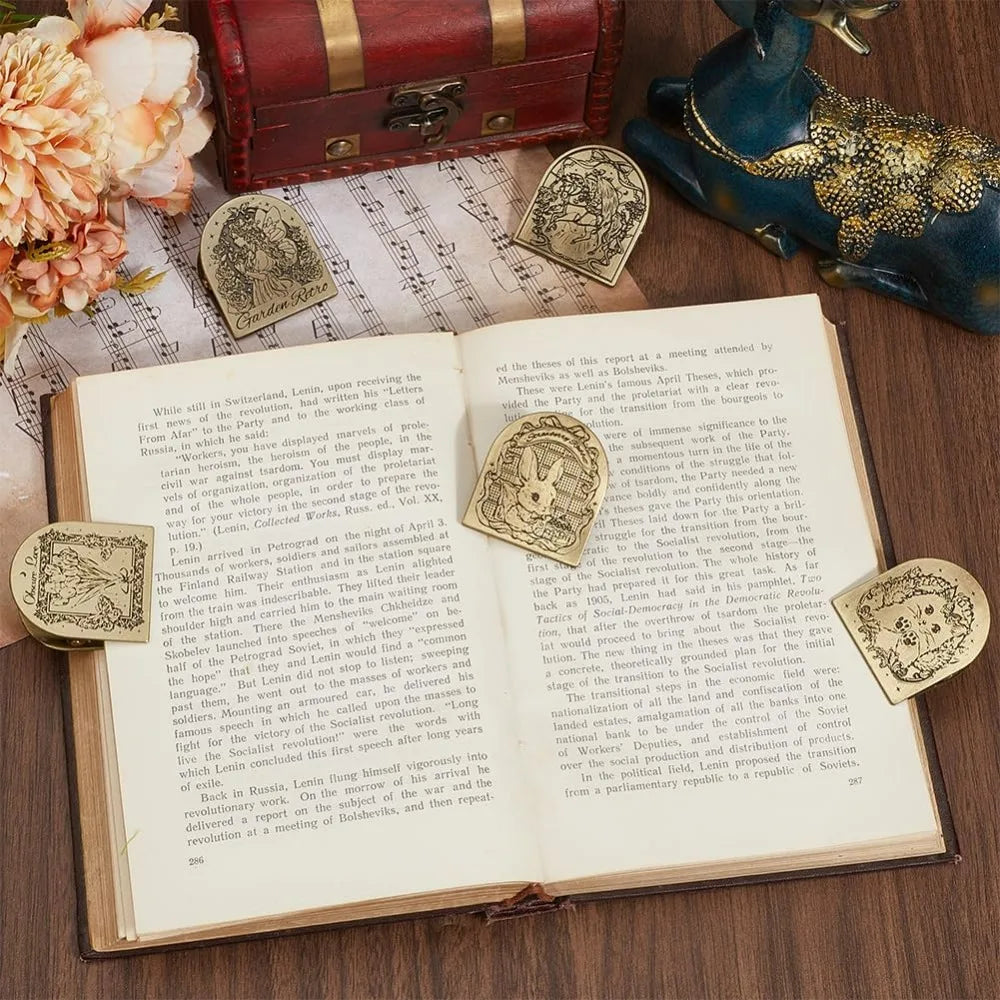 Rabbit Metal Journal Clip | Vintage Alloy Binder for Notebooks Decorative Journal Clip QXL
