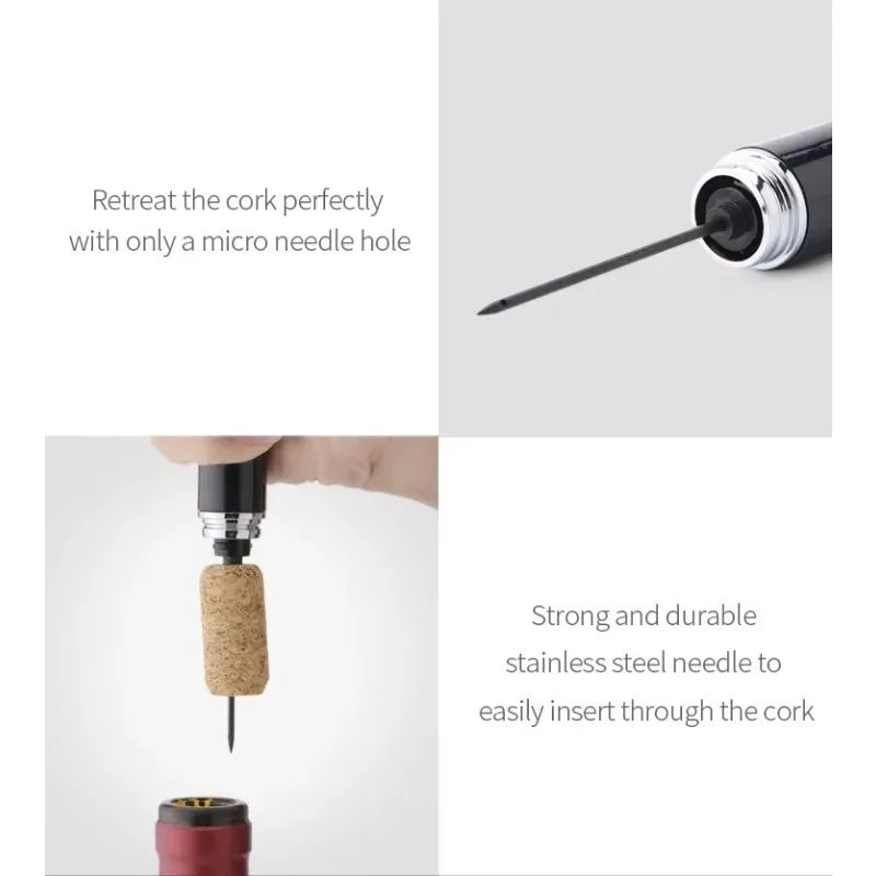 2-in-1 Pen-Shaped Pneumatic Wine Opener | Aluminum Alloy Pneumatic Wine Opener QXL