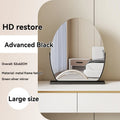 Elliptical HD Rotating Desktop Makeup Mirror | Metal Frame Desktop Makeup Mirror QXL Black W52H62