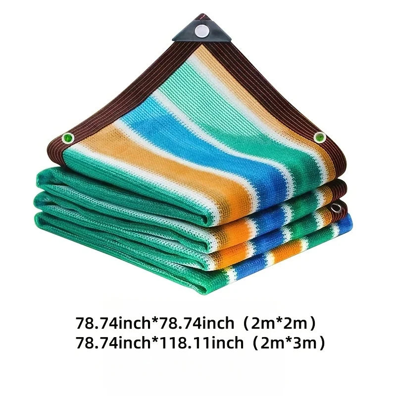 Rainbow Striped Shade Sail Net | Garden, Balcony & Greenhouse Garden Shade Sail QXL