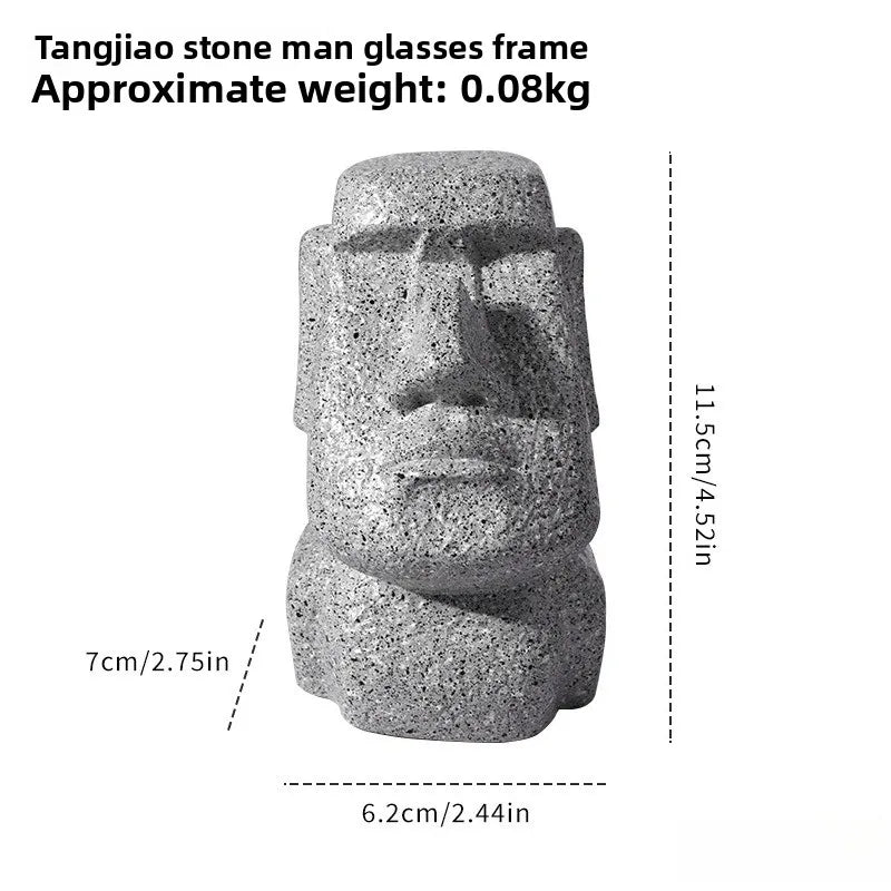 Moai Glasses Holder – Funny Stone-Look Eyewear Desk Stand Eyewear Desk Stand QXL DARK GRAY