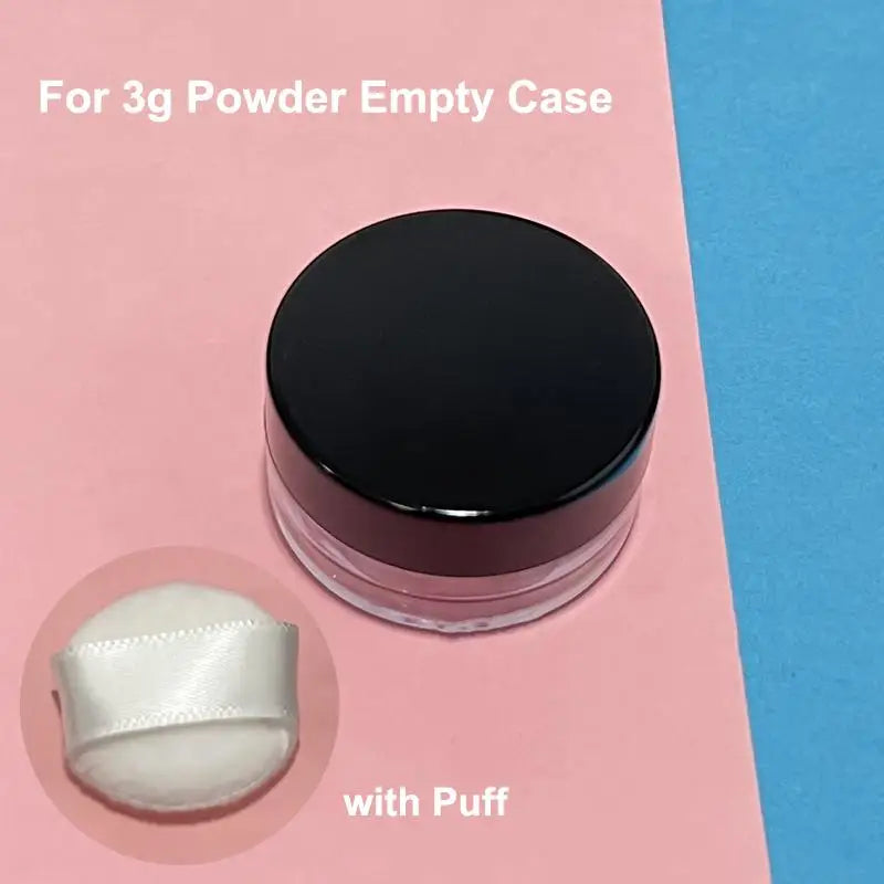 3g Refillable Loose Powder Jar with Sifter & Makeup Puff Loose Powder Jar QXL