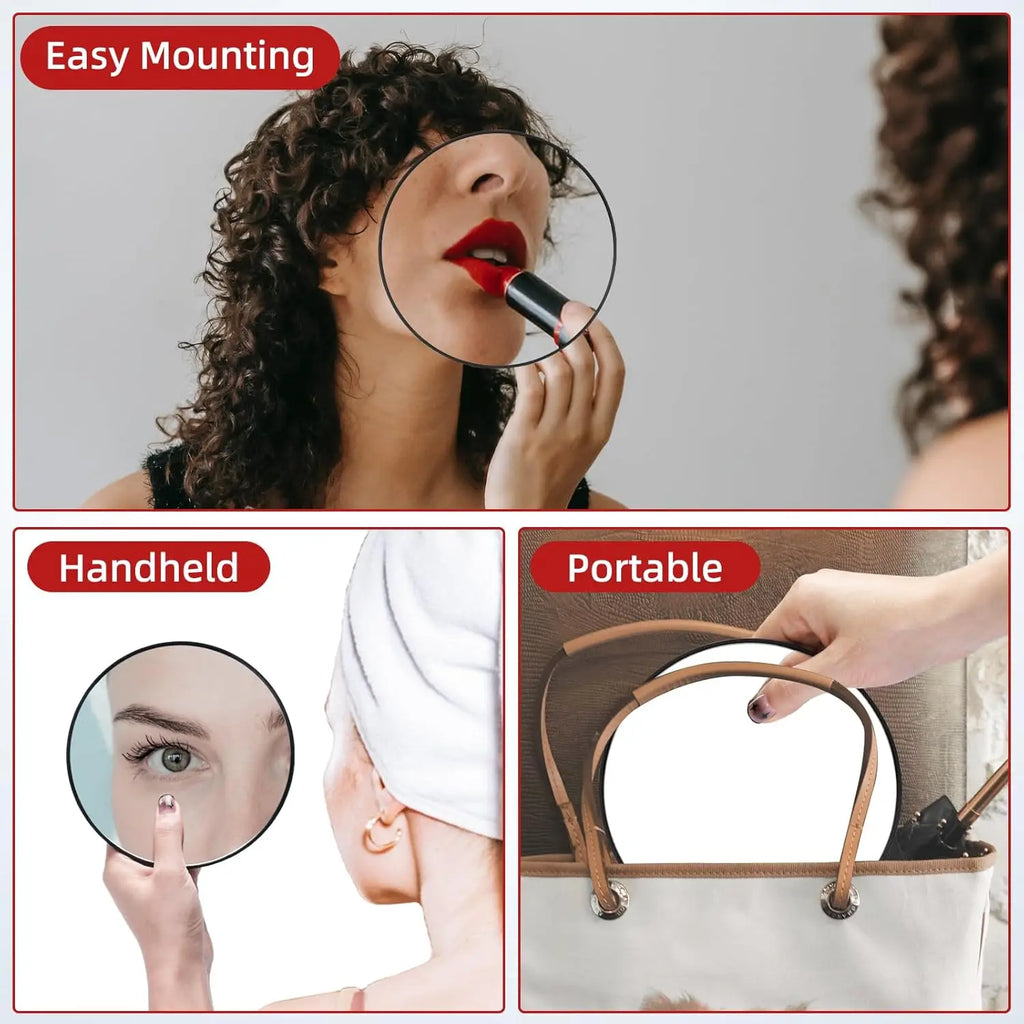 10X Magnifying Makeup Mirror & Tweezers Set – 6" Travel Magnifying Makeup Mirror QXL