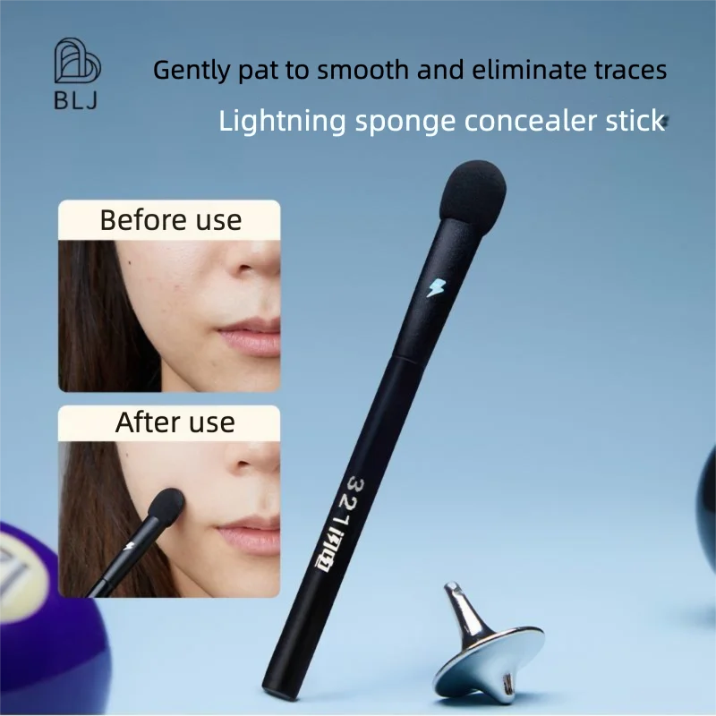2-Piece Sponge Concealer Brush Set | Round Head & Finger Pad Concealer Brush Set QXL