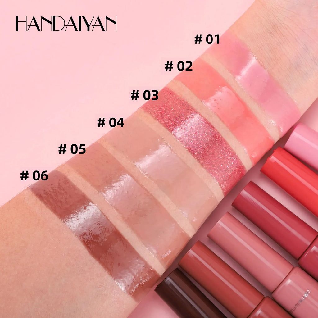 Handaiyan Hydrating Lip Glaze | Pearlescent Gloss & Lip Oil Lip Glaze Gloss QXL
