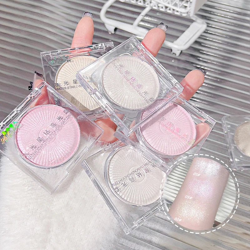 Galaxy Diamond Glitter Highlighter Palette | 3-Color Shimmer Glitter Highlighter Palette QXL