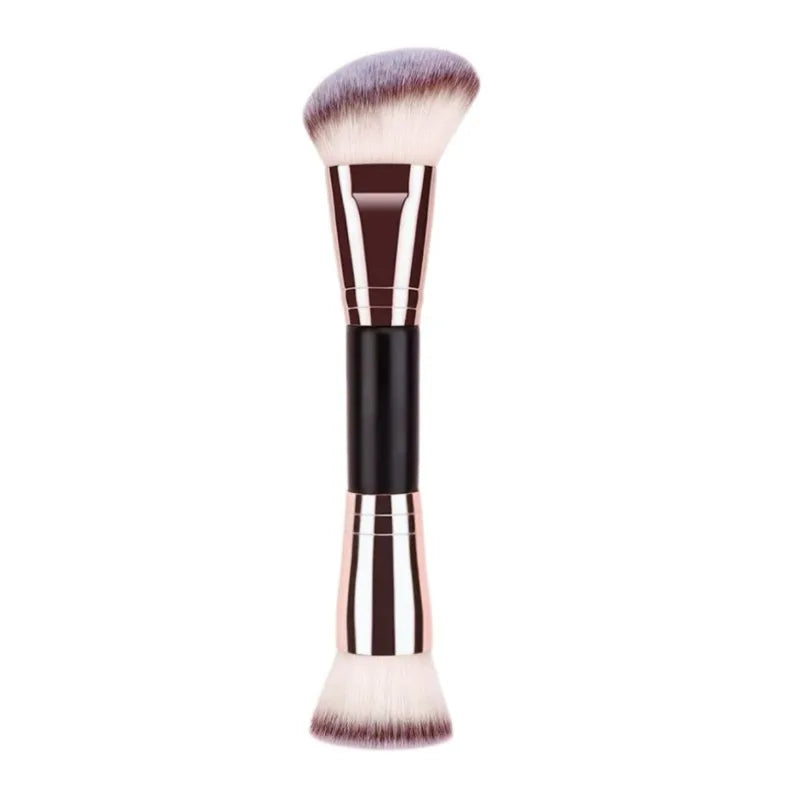 2-Pack Double-Ended Makeup Brush Set | Foundation & Contour Makeup Brush Set QXL