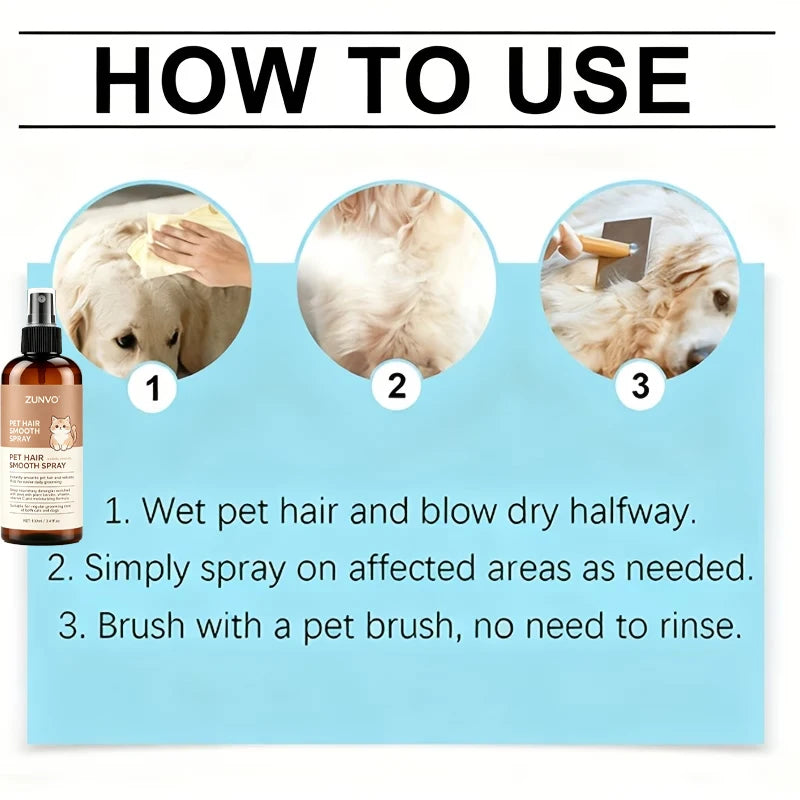 No-Rinse Dry Shampoo for Dogs & Cats | Water-Free Formula Pet Dry Shampoo QXL