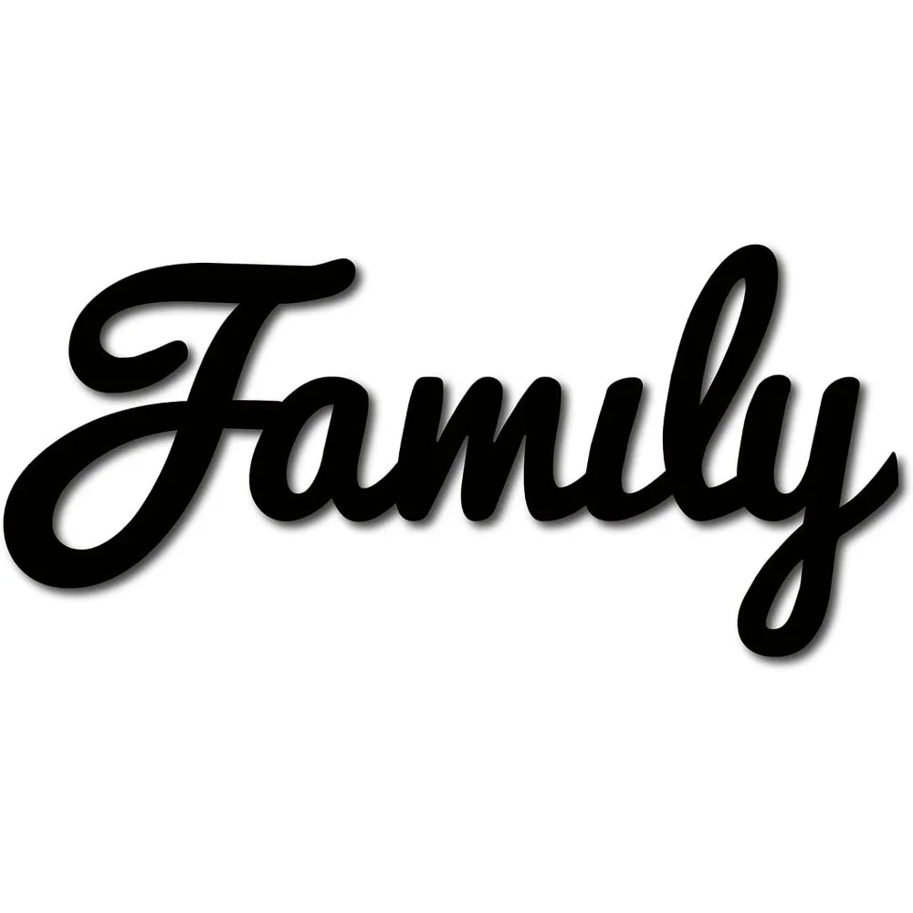 Laser Cut Unfinished Wood Family Sign – Rustic Wall Décor Wood Wall Sign QXL