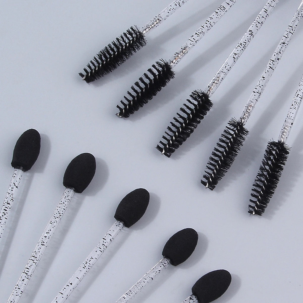 50-Pack Dual-Head Mascara Wands & Eyeshadow Applicators Disposable Makeup Applicator QXL