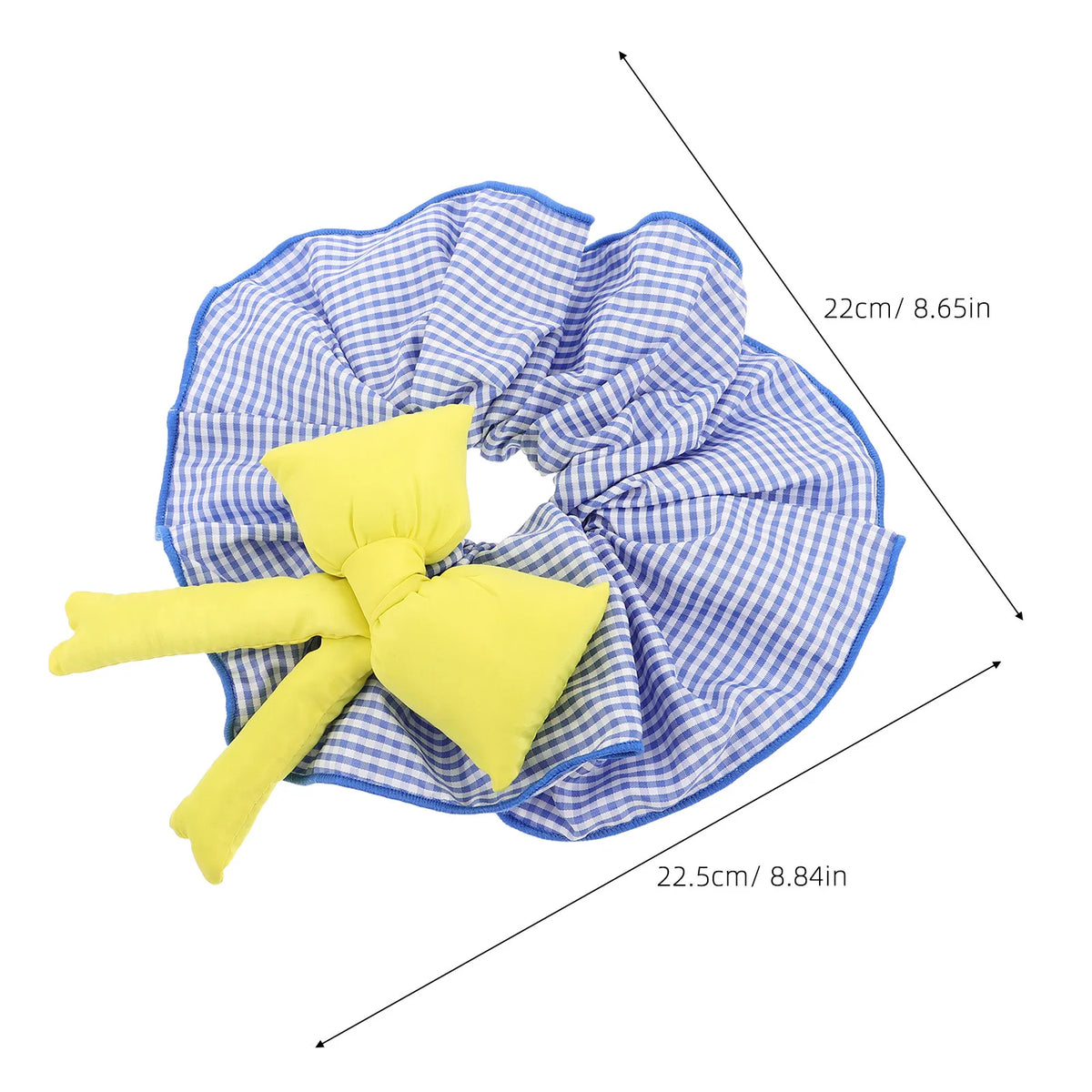 Large Ruffled Hair Scrunchie – Elastic Ponytail Holder for Women Hair Scrunchie QXL