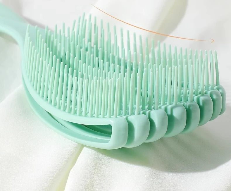 Shell Shape Volumizing Hairbrush | Detangling Paddle Vented Comb Volumizing Hair Brush QXL