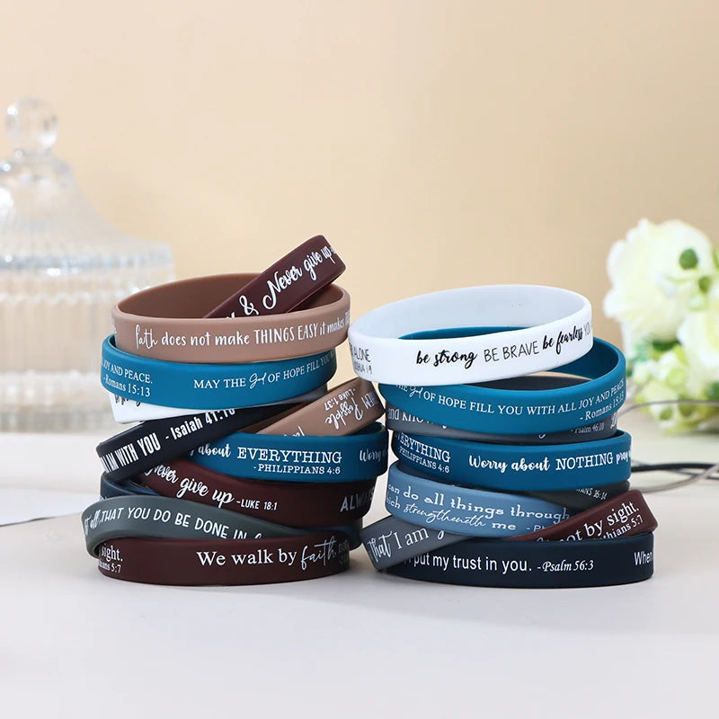 36-Pack Christian Silicone Wristbands | Bible Verse Bracelets Silicone Wristbands QXL Onesize