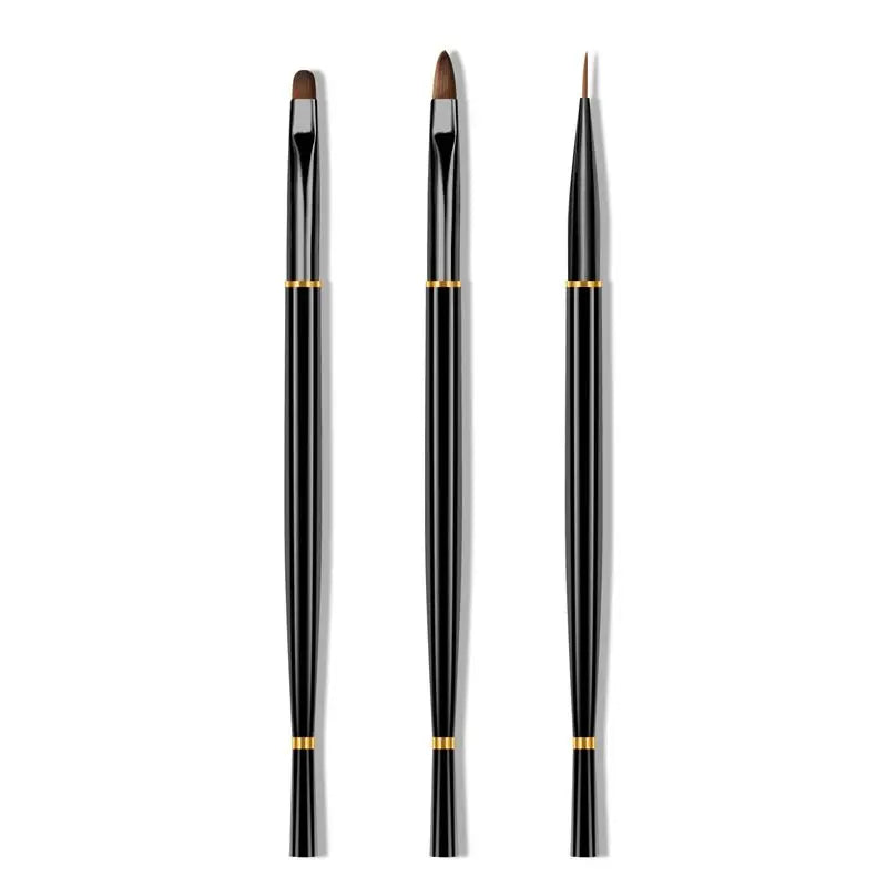 3-Piece Nail Art Liner Brush Set | Liner, Carving & Gel Pens Nail Art Brush Set QXL