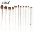 BEILI 15-Pc Synthetic Makeup Brush Set | Vegan Foundation & Eye Makeup Brush Set QXL A15