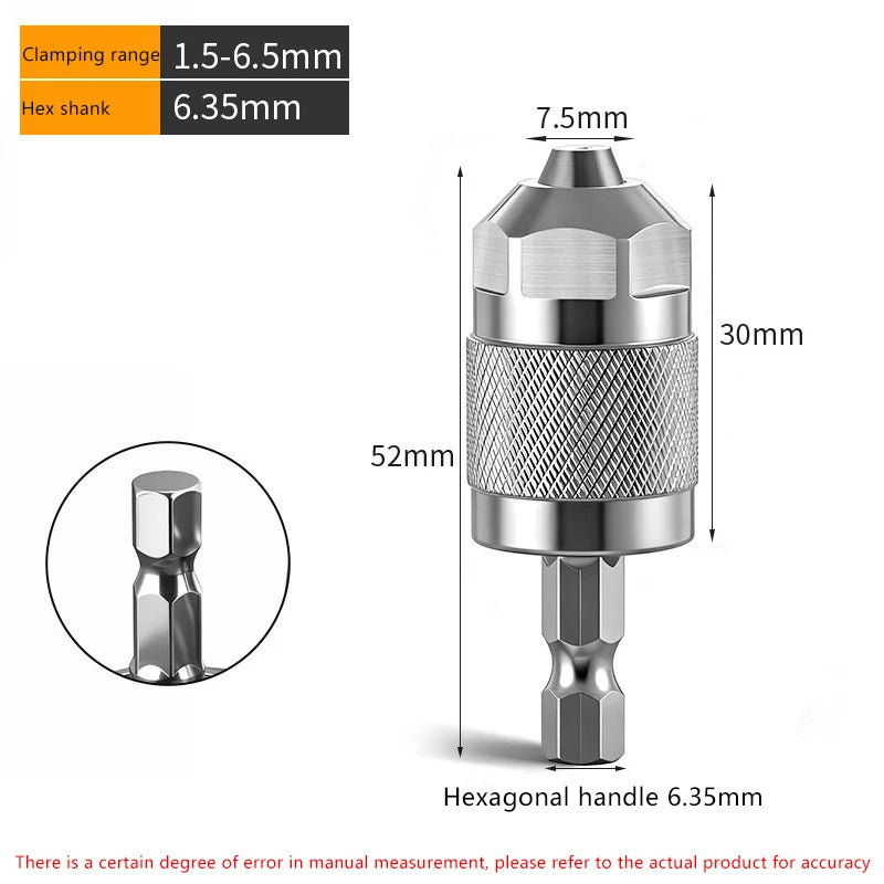 Quick-Change Hex Shank Drill Bit Adapter & Collet Converter Drill Bit Adapter QXL