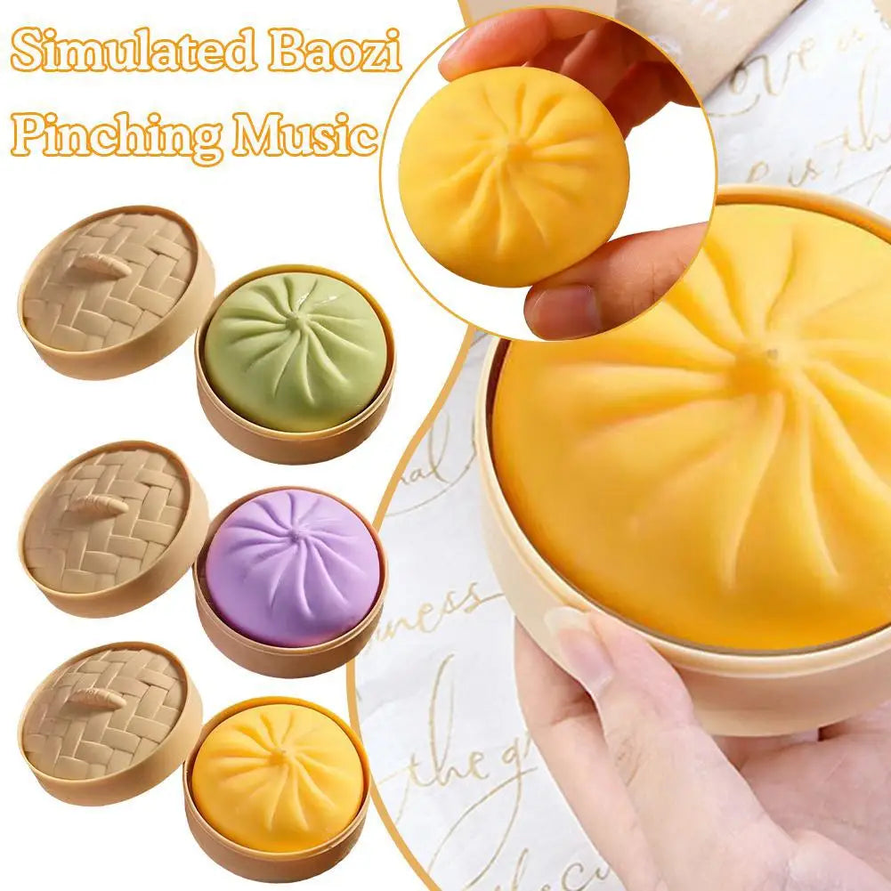 Dumpling Squishy Toy | Steamed Bun Squeeze Fidget Ball Squishy Fidget Toy QXL