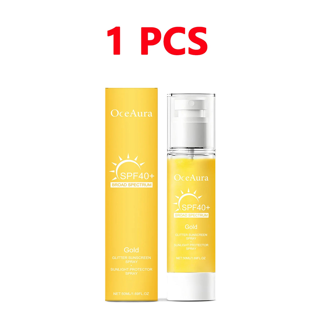 OceAura SPF40+ Sunscreen Spray | Face & Body UV Mist 50ml Sunscreen Spray QXL 1pcs 50ml