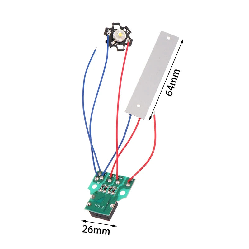 Dual LED Light Module with Switch | DC 3.7–5V Warm & Cool LED Light Module QXL one size