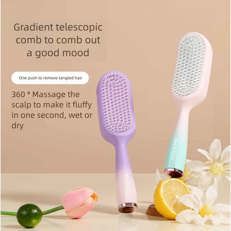 Gradient Telescopic Comb – Anti-Static Scalp Massage Detangler Hair Detangling Comb QXL