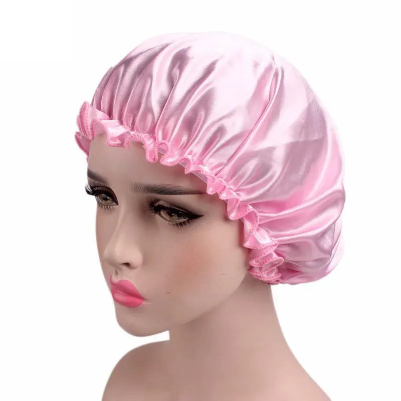 Women's Satin Sleep Cap & Shower Bonnet | Hair Care Hat Satin Sleep Bonnet QXL