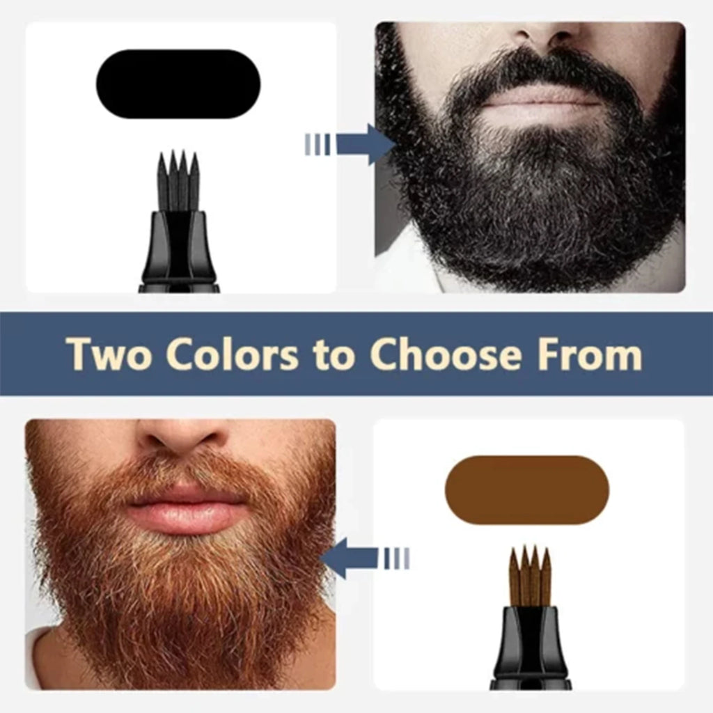 4-Tip Waterproof Beard Filler Pen & Brush Kit | East Moon Beard Filler Pen QXL
