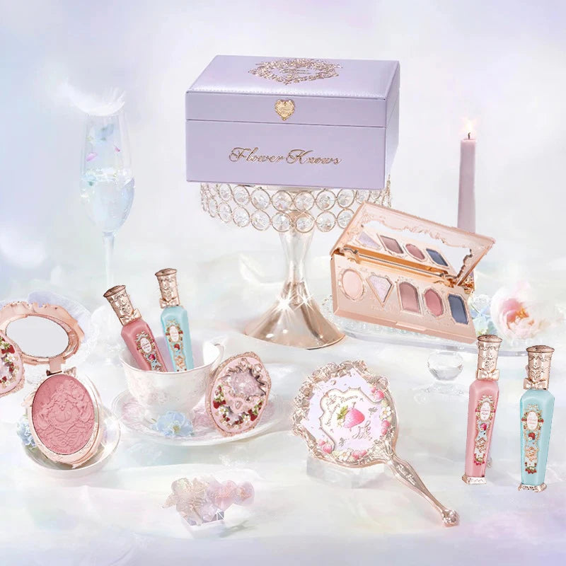 Flower Knows 10-Pc Makeup Gift Set | Blush, Lip & Mirror Kit Makeup Gift Set QXL