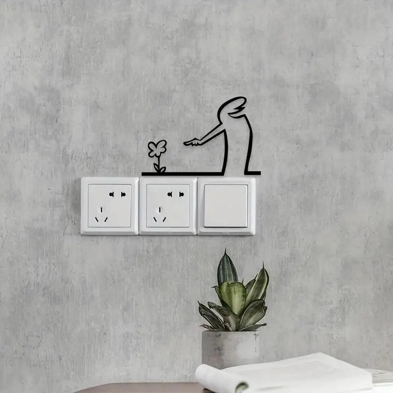 Line Figure Modern Metal Wall Art Poster | Home Décor Metal Wall Art QXL