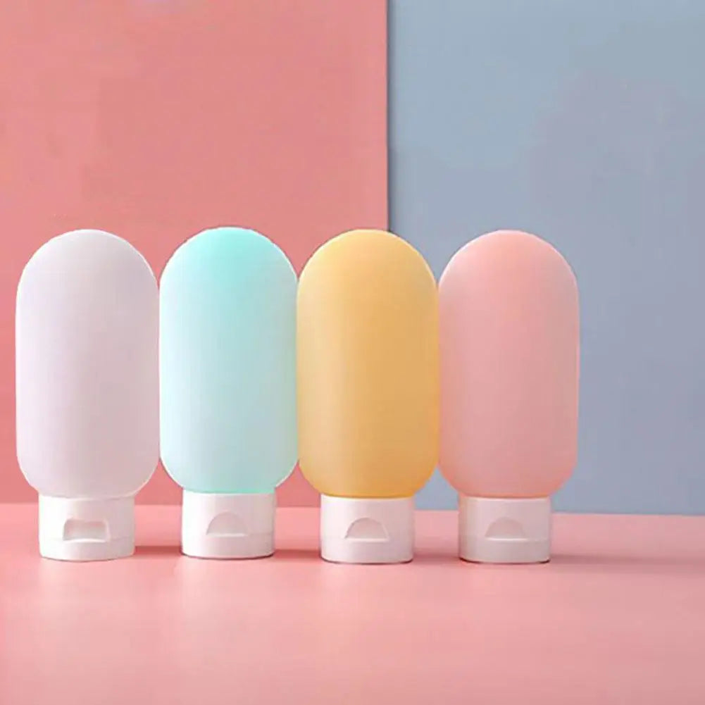 4-Pack 60ml Leak-Proof Silicone Travel Bottles | TSA Approved Travel Squeeze Bottles QXL