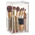 Clear Acrylic Makeup Brush Holder with Lid | Large Capacity Makeup Brush Organizer QXL 1 Empty Box