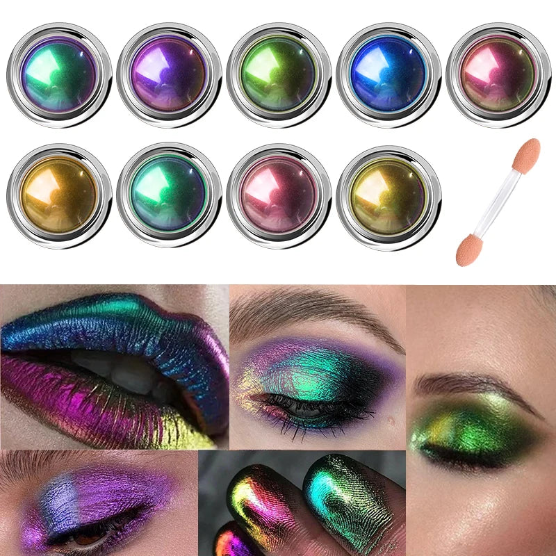 Chameleon Multi-Chrome Eyeshadow | Color Shift Metallic Shimmer Eyeshadow QXL