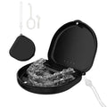 Portable Denture & Retainer Storage Case with Lanyard Denture Storage Case QXL Black Lanyard