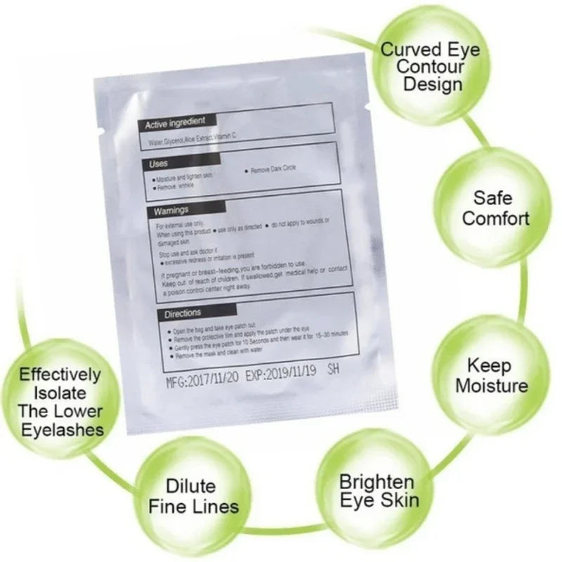 100-Pair Under-Eye Patches for Eyelash Extensions | Lash Pads Lash Extension Supplies QXL