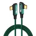 240W USB-C Fast Charging Cable 90° | 48V 5A E-Marker USB-C Charging Cable QXL green 3m