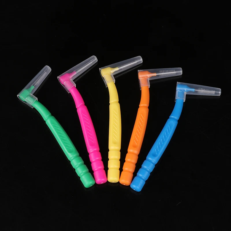10-Pack L-Shape Interdental Brushes | Orthodontic Toothpicks Interdental Brush QXL
