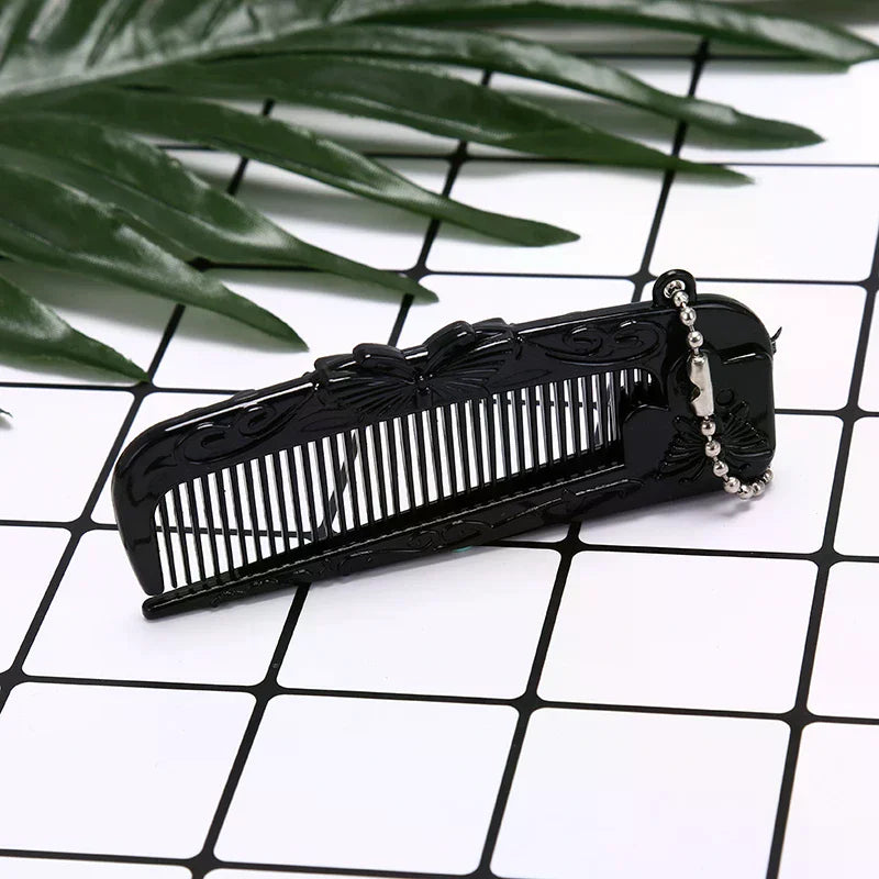 Foldable Pocket Hair Comb with Keychain | Anti-Static Brush Foldable Hair Comb QXL