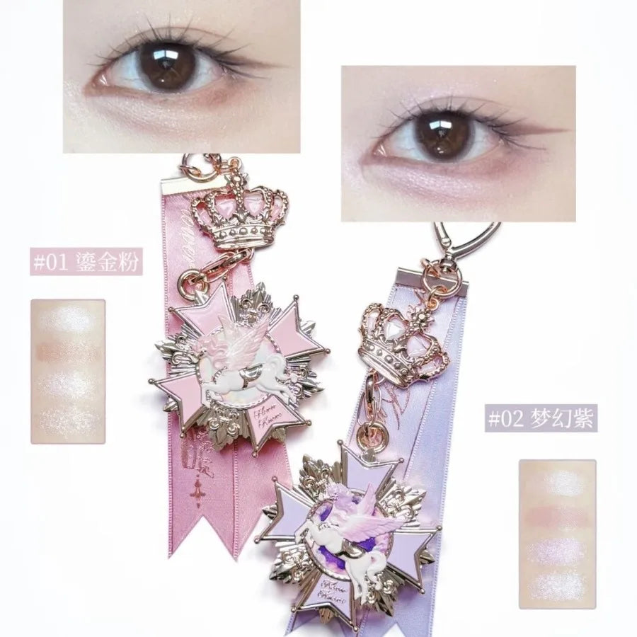 Flower Knows Knight Unicorn Brightening Eyeshadow Powder Eyeshadow Powder QXL