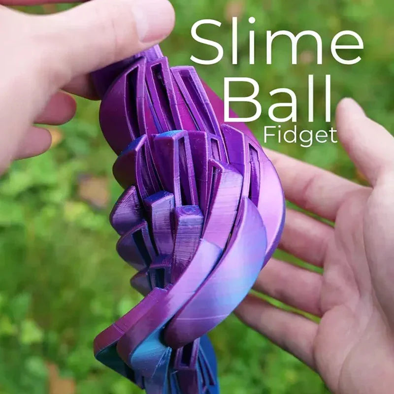 3D Printed Twistsphere Fidget Ball | Rotating Gear Flow Toy Fidget Toy QXL