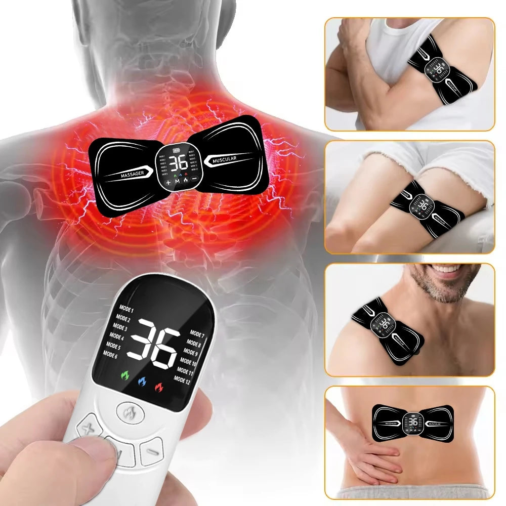 EMS Pulse Neck & Shoulder Massager | Wireless Heating Pad EMS Neck Massager QXL