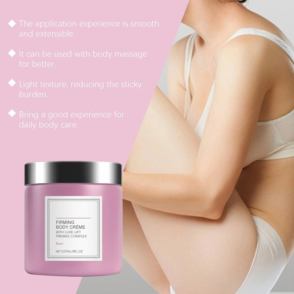 237ml Hydrating Body Cream | Firming, Floral Scent, Non-Greasy Body Moisturizing Cream QXL