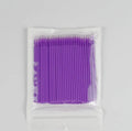 100-Pack Eyelash Extension Micro Cleaning Brushes & Swabs Lash Cleaning Brushes QXL M94 Purple100pcs