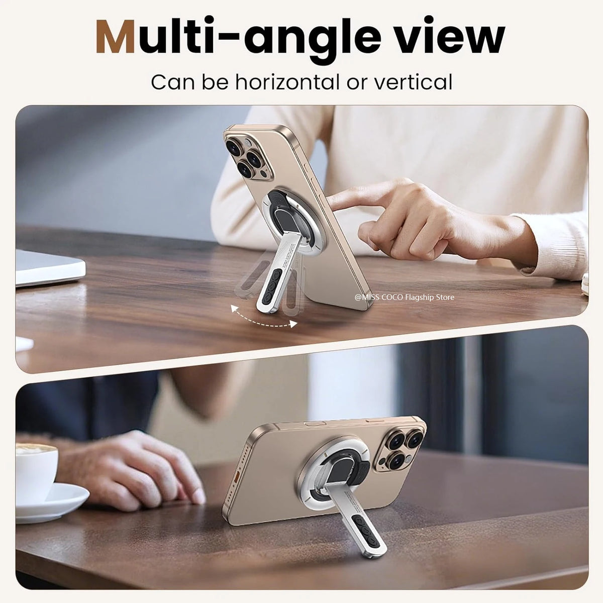 360° Rotating Magnetic Ring Phone Holder | Desktop & Travel Phone Ring Holder QXL