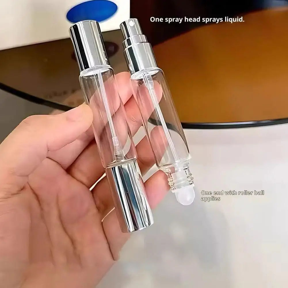 10ml Dual-Head Refillable Perfume Spray & Roll-On Bottle Refillable Perfume Bottle QXL